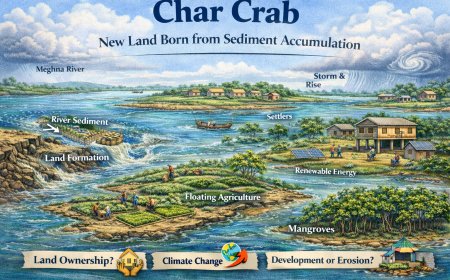 চর কাঁকড়া: পলি সঞ্চয়ে জন্ম নেওয়া নতুন ভূমি