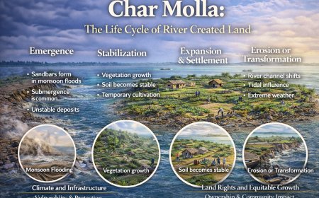চর মোল্লা: নদীসৃষ্ট ভূমির জীবনচক্র