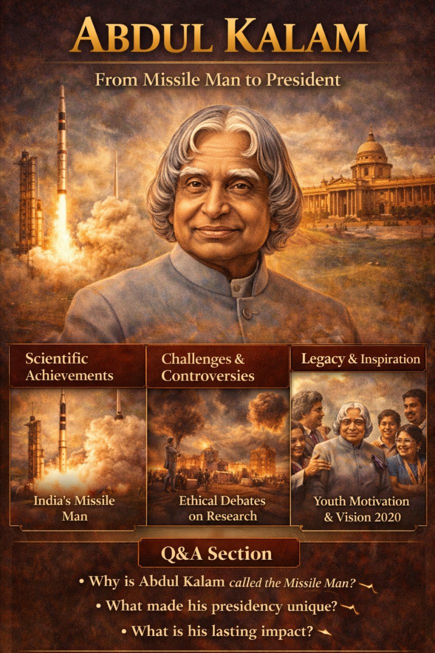 আবদুল কালাম: মিসাইল ম্যান থেকে রাষ্ট্রপতি