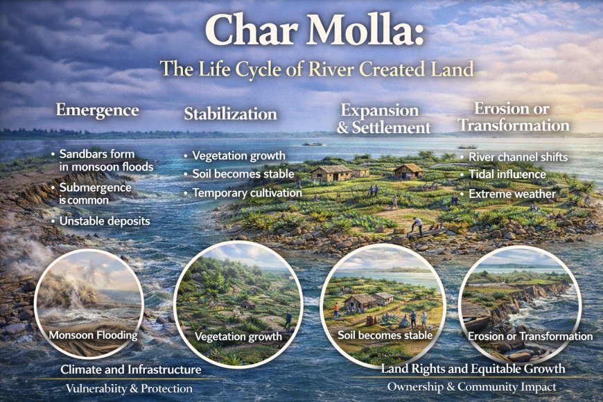 চর মোল্লা: নদীসৃষ্ট ভূমির জীবনচক্র