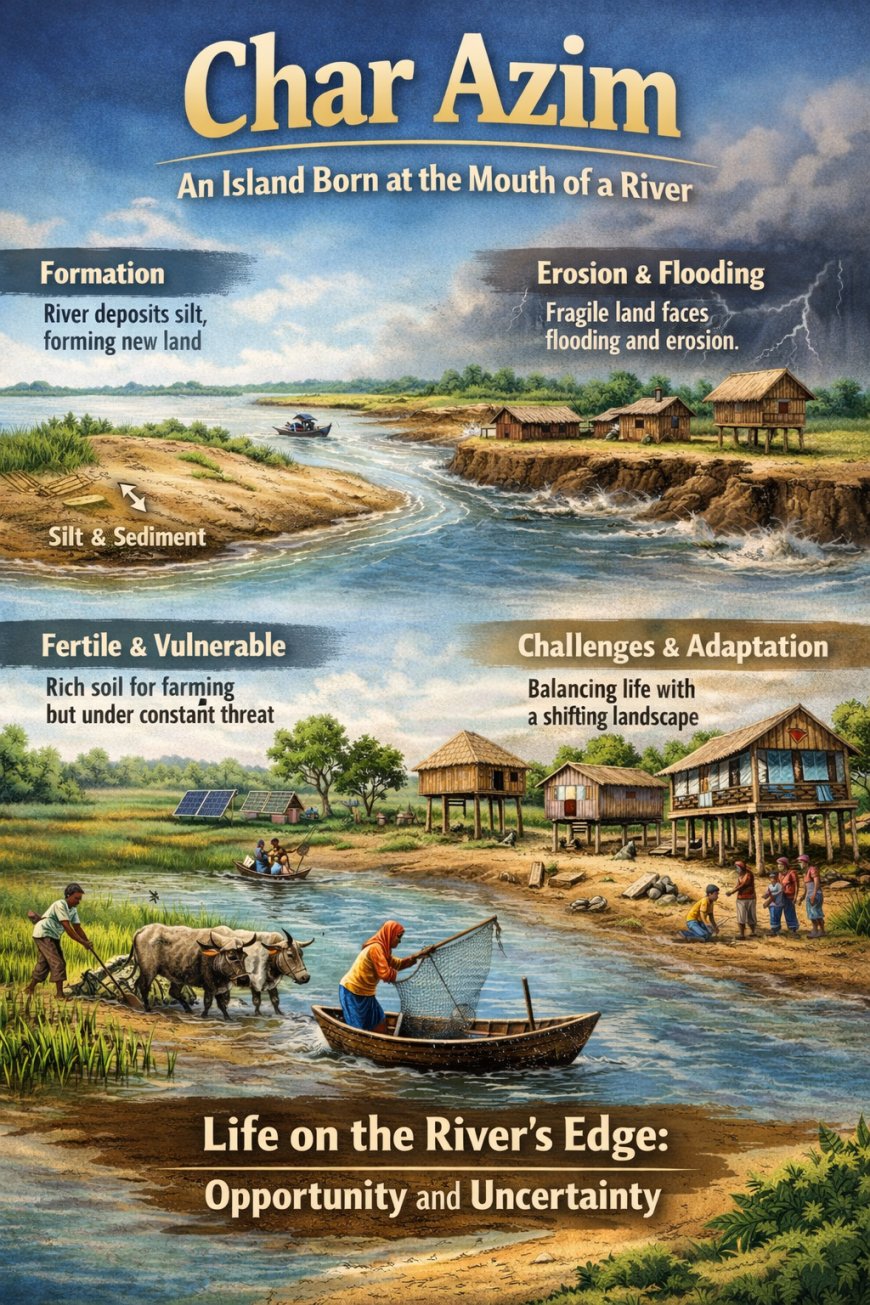 চর আজিম: নদীর মোহনায় জন্ম নেওয়া দ্বীপ